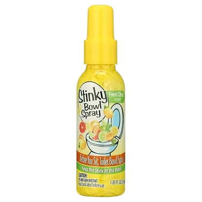Set of 4 Stinky Bowl Spray 1.85oz - Before You Go Toilet Bathroom Deodorizer - Features Fresh Citrus Scent and Lavender Scent!