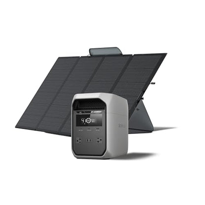 EF ECOFLOW Solar Generator DELTA 3 Classic 1024Wh with 400W Solar Panel,1800W AC/100W USB-C Output (3600W Surge), LiFePO4 Battery Portable Power Station, 1 Hr Fast Charge for Home, outdoor - style: DELTA 3 Classic+400W