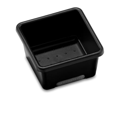 madesmart Mini Storage Bin, Multipurpose Organizer for Kitchen, Bathroom & Office, Organizer for Cutlery, Peeling Tools, Spatulas, Non Slip Base, Durable Easy Clean Plastic, Carbon - size: 3"x3" Square