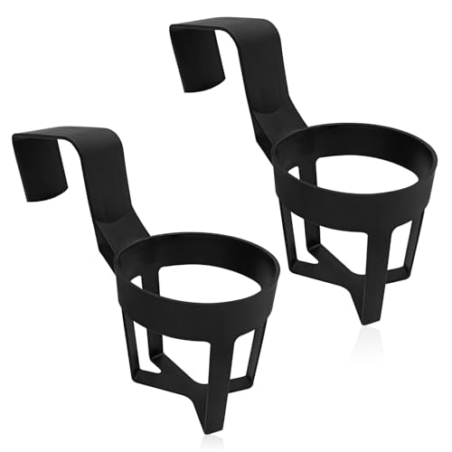 2-Pack Car Cup Holder, Waterproof and Durable, Portable Multifunction Automotive Cup Storage Accessories for Most Cars, Shockproof Scratchproof Side Window Seat Armrest Cup Holder (Black-Style 2) - color: Style 2