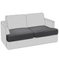 PrinceDeco Couch & Sofa Cushion Covers - 2 Pack, Washable, Pet-Friendly, Grey - color: Grey, size: 2 Cushion Sofa
