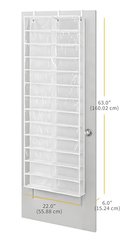 Whitmor Over The Door Shoe Shelves - 26 Sections - White - size: 26 Pocket