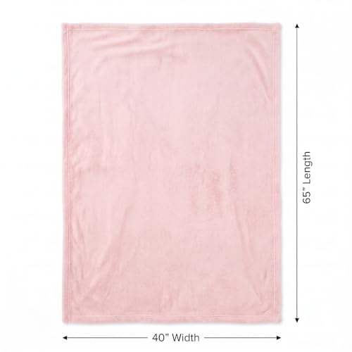 EverSnug Travel Blanket and Pillow - Premium Soft 2 in 1 Airplane Blanket with Soft Bag Pillowcase, Hand Luggage Sleeve and Backpack Clip (Light Pink) - color: Light Pink