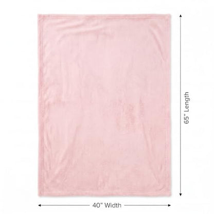 EverSnug Travel Blanket and Pillow - Premium Soft 2 in 1 Airplane Blanket with Soft Bag Pillowcase, Hand Luggage Sleeve and Backpack Clip (Light Pink) - color: Light Pink