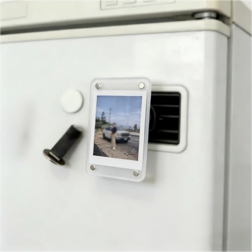 Car Picture Holder for Air Vent Clip, Clear Acrylic Personal Picture Frame Clip, Universal Fit for All Cars, for Family, Couple, Pets & Travel Photos, Fits Wallet-Size Photos (2.36 x 3.54 in)