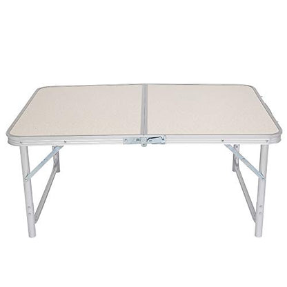 3/4/6 Foot Plastic Folding Table,Adjustable Foldable Table with Carrying Handle,Outdoor Picnic Party Table for Camping,Wedding,Kitchen,Beach,Straight Legs - White (White, 3ft) - size: 3ft