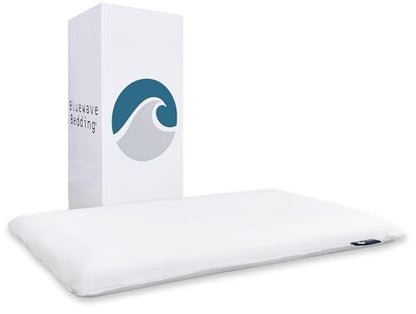 Bluewave Bedding Extra Slim Gel Memory Foam Pillow for Stomach and Back Sleepers - Thin, Flat, and Low Profile Design for Deeper Sleep (1.75-Inches Height, Standard Size) - style: 1.75"H Extra Slim (Standard)