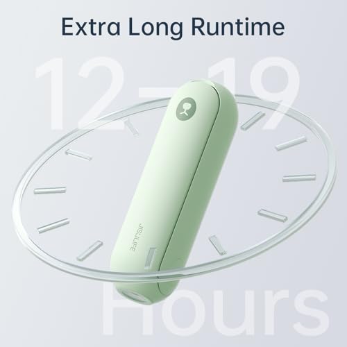 JISULIFE Portable Handheld Fan, Mini Personal 3-In-1 with Power Bank&Flashlight, 12-19 Hrs USB Rechargeable Battery Pocket Fan for Travel/Summer/Vacation/Concert, Essential Gifts for Men/Women-Green - color: Mint Green