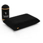 Vaverto Camping Pillow, Medium Firm Memory Foam Travel Pillow, Compressible & Portable, Breathable Washable Cover, Backpacking, Airplane & Car Travel, 12" x 18" - color: Black