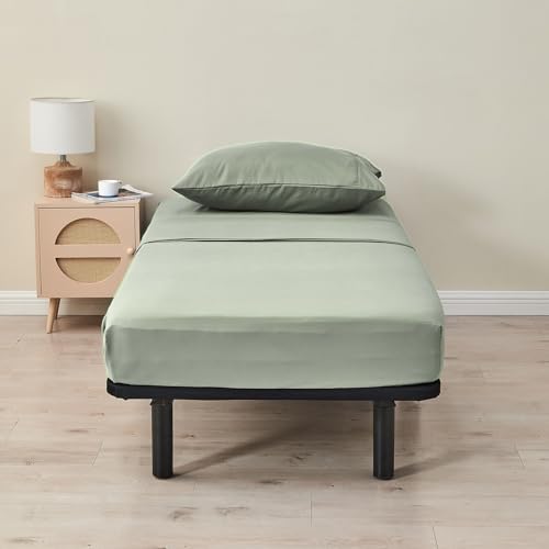 Kingnex 30x75x9 RV Bunk Sheets Set for Narrow Twin Bed Soft Brushed 1800 Microfiber 3 Piece Bedding Set Includes 1 Cot Size Fitted Sheet 1 Flat Sheet 1 Pillowcase Cot Sage - color: Sage, size: Cot 30x75 RV Bunk Set