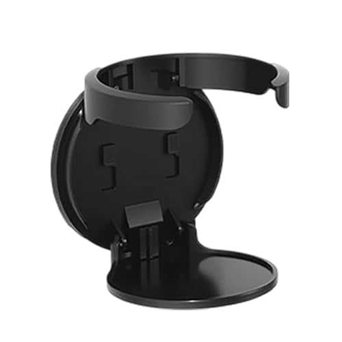 Wall Mounted Foldable Mug Holder, Adjustable Diameter Stable Car Cup Holder, Portable Coffee Cup Organizer for Trucks, Rvs, Vans, Boats, Campers, Caravans, Kitchen Storage (Black) - color: Black
