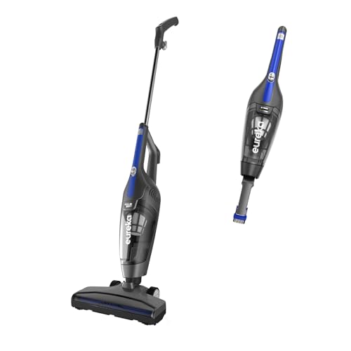 Eureka Corded Stick Vacuum Cleaner for Home Pet Hair, Lightweight Stick Vacuum Cleaner with Powerful Suction for Carpet Tile and Hard Floor, Blue, 3-in-1 Handheld Vac NES312 - color: Gray, size: 3-in-1 Handheld Vac NES312