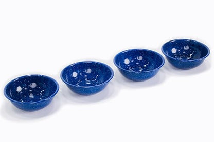 Enamelware for Camping and Backpacking - Enamel Cookware Gear Essentials for Camping and Backpacking (Made by Caddis Sports) (6 Inch Bowl (4 Pack)) - style: 6 Inch Bowl (4 Pack)