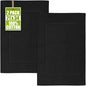 Utopia Towels Cotton Banded Rug, Bath Mats, Not a Bathroom Rug, 21 by 34 Inches, 100% Ring Spun Cotton, Highly Absorbent Shower Bathroom Floor Mat, Black, 2 Pack - color: Black