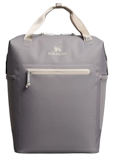 Stanley All Day Madeleine Backpack Soft Cooler 20 Can Cooler with Handle and Shoulder Straps Insulated Travel Bag with Zipper BPA-Free - color: Stone, style: Mini