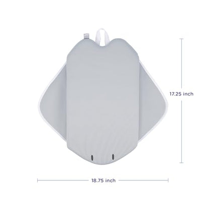 Ubbi Cushioned Kneeler Pad for Baby and Toddler Bath Time, Non-Slip Parent Knee Cushion, Easy-Clean Bath Accessory, Gray Stingray - style: Kneeler Pad