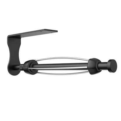 SetSail Paper Towel Holder, Single Hand Operable Paper Towel Holder Under Cabinet with Adjustable Damper, Easy Tear, Wall Mount, Self-Adhesive or Drilled for Kitchen Bathroom, Black - color: Black