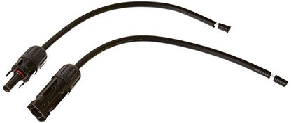 Renogy One Pair of 9In 12AWG Adaptor Kit Solar Cable Wire PV with Female & Male Connectors Connect Solar Panel and Charge Controller - size: 9IN12AWG