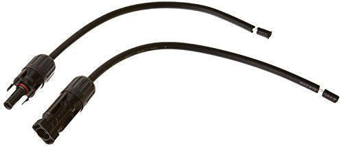 Renogy One Pair of 9In 12AWG Adaptor Kit Solar Cable Wire PV with Female & Male Connectors Connect Solar Panel and Charge Controller - size: 9IN12AWG