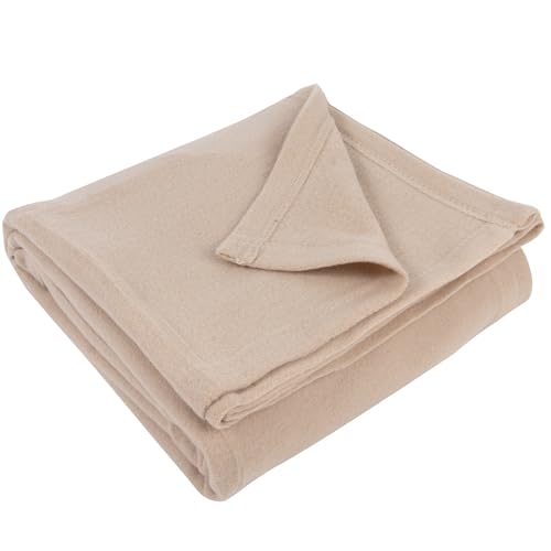 (24 Pack) Bulk Fleece 50x60 Throw Blankets for Wedding Favors, Homeless Women, Men, Homes, Bed, Sofa, Couch, Office, Pet Blankets, Travel | Soft Warm Lightweight Throw Blankets in Bulk (Khaki) - color: Khaki