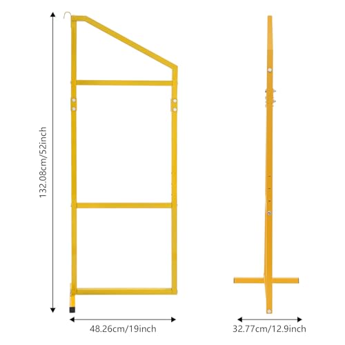 Shipping Container Shelving Rack, 4 PCS 3-Tier Container Hanging Shelf Brackets, 1100LBS Load Capacity, 52"(H) X 19"(W) for Containers, Trailers, Cargo (Yellow)