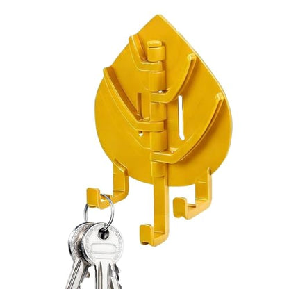 Wall Hook | Heavy Duty Space Saving Organizer - Multi-Hook Wall Coat Rack,for Jackets Hats Gloves Keys Scarves Purses Bags Bedroom Bathroom Entryway - color: Yellow