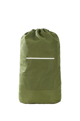 Canvas Laundry bag, Washable Laundry backpack, Adjustable Straps, Large Front Pocket, Drawstring Closure (ARMY GREEN, X-Large) - color: ARMY GREEN, size: X-Large