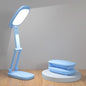 Akejrym LED Desk Lamp for Office & Home, Battery Operated, Foldable & Portable Light, 2-Fold Bracket, 3 Brightness Dimmable, Wireless Reading Lamp (Blue) - color: Blue