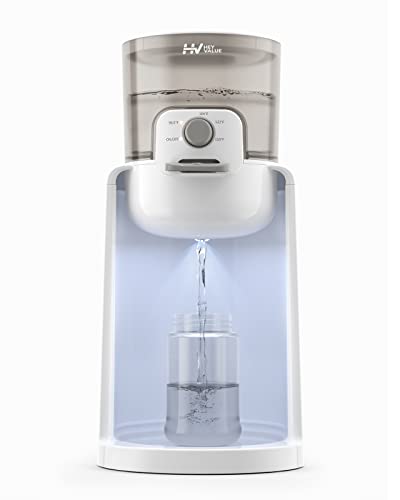 Water Warmer, HEYVALUE Baby Bottle Warmer, Formula Maker with Night Light, 4 Temperature Control & 72H Keep Warm, Detachable Tank, Instantly Dispenses Warm Water, Feed Baby More Easier and Healthier - color: Moon White