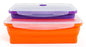Kitchen Home Thin Bins Collapsible Containers – Set of 2 Extra Large Rectangle Silicone Food Storage Containers – BPA Free, Microwave, Dishwasher and Freezer Safe - size: Rectangle - Extra Large - Set of 2