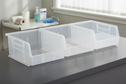 HE HUDSON EXCHANGE 11" x 11" x 5" Plastic Stackable Storage Bin, Clear - color: Clear, size: 1 Pack