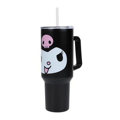 Bioworld Kuromi 40 Oz. Stainless Steel Tumbler With Leak-Proof Lid - color: Kuromi Face