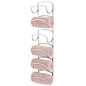 mDesign Metal Towel Shelves – Towel Rack for the Bathroom with 6 Compartments – Practical Bathroom Accessories for Both Large and Small Towels – Silver - color: Chrome
