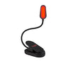 hooga Red Book Light, Rechargeable Clip On 625nm LED Light for Reading in Bed. No Blue Light Emitted, Eye Care Light for Strain-Free, Healthy Eyes. Gift for Students, Kids, Travel, Nursing, Studying. - color: Red