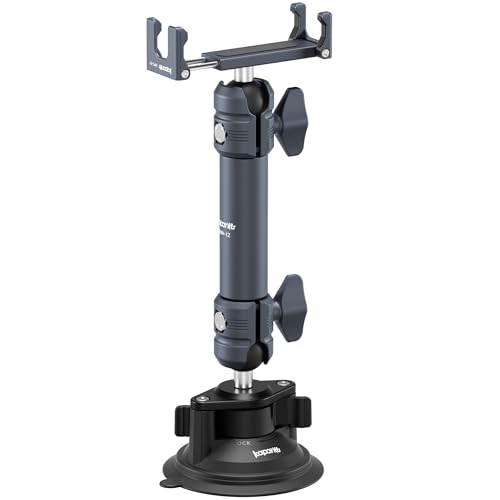 Suction Cup Car Phone Mount for Dashboard/Windshield/Mirror/Desk, with 25mm Ball Head and Aluminum Magic Arm, Phone Holder for iPhone/Samsung/Android, Fits Phone Width 2.56-3.74"(KPS-11) - color: KPS-11