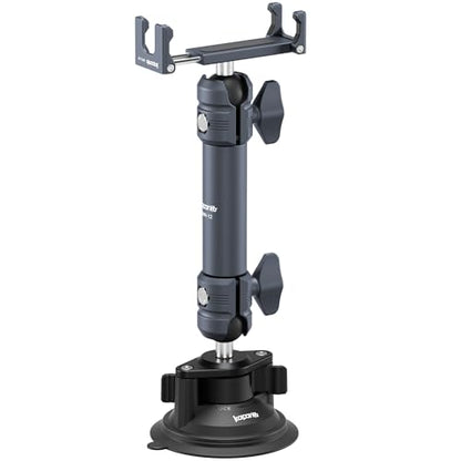 Suction Cup Car Phone Mount for Dashboard/Windshield/Mirror/Desk, with 25mm Ball Head and Aluminum Magic Arm, Phone Holder for iPhone/Samsung/Android, Fits Phone Width 2.56-3.74"(KPS-11) - color: KPS-11