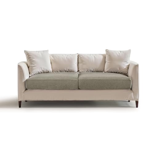 SUBRTEX Stretch Cushion Covers Couch Cushion Slipcovers RV Seat Covers Chair Loveseat Sofa Cushion Protector Spandex Elastic Furniture Protector for Seat(Olive Green, 2 Pieces) - color: Olive Green, size: 2 pieces
