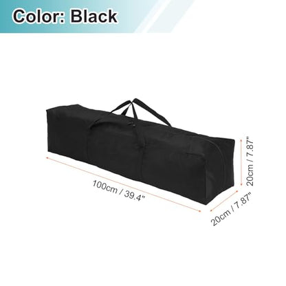 HARFINGTON 2pcs Camping Chair Replacement Bag 39.4" x 7.9" Folding Chair Carry Bag Oxford Cloth Storage Tent Bag with Handle Strap for Travel Outdoor Camping Sports, Black - size: 39.4" x 7.9"