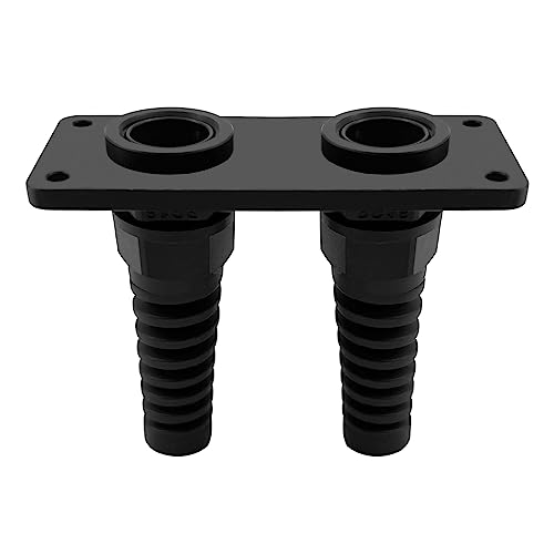 ISURE MARINE PG16 Cable Gland with Anodized Aluminum Base Antirust Anti-corrosive Waterproof IP68 Nylon Joint Adjustable Locknut for 8-14mm Wire Thread Integrated Two Cable Gland