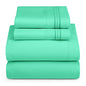 Hearth & Harbor Twin Size Sheets - 3 Piece Bed Sheet Set, Hotel Luxury Double Brushed Bed Sheets - Extra Soft Bedding Sheets & Pillowcases, Twin, Mint Green - color: Mint Green, size: Twin