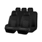 Car Seat Cover Full Sets, Polyester Foam Breathable Vehicle Split Front Rear Seat Protectors, Waterproof Automotive Interior Chair Cushion Pad Accessories, Universal Fit (Black) - color: Black