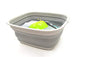 SAMMART 7.7L (2 Gallon) Collapsible Tub - Foldable Dish Tub - Portable Washing Basin - Space Saving Plastic Washtub (Grey, S) - color: Gray, size: Small