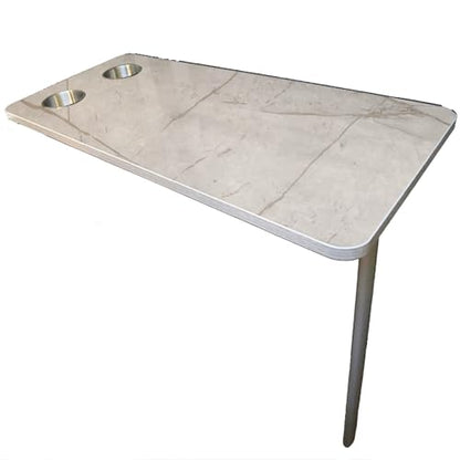 Foldable RV Table, With Reserve Sink Cup, Removable Desktop, With Folding Mount Leg, Save Space And Easy Installation, For Campervan And Motorhome And Small Space Apartments, Kitchens(White)