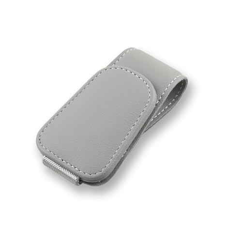 Sunglass Holder for Car, Magnetic Leather Eyeglass Hanger Clip for Car Sun Visor, Sunglasses Holder and Ticket Card Clip for Car Visor Accessories (1Pack Gray) - color: 1pack Gray