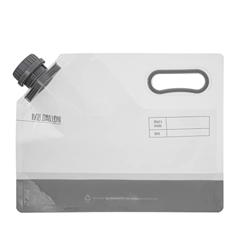 Restaurantware Cater Tek 1/2 Gallon Water Containers 2 Drink Bags - Collapsible Includes Tamper-Evident Caps Clear Plastic Beverage Bags For Catered Events Camping or Hiking Durable Handle - size: 2 Count, style: 1/2 Gallon