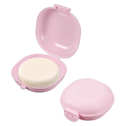 uxcell 2 Pcs Travel Soap Case, Portable Travel Soap Box Waterproof Holder Case, Airtight Dish Container with Lid for Shower Bathroom Outdoor Home Gym Hiking (Round, Pink) - color: Pink