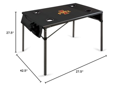 PICNIC TIME NCAA Iowa State Cyclones Soft Top Travel Table, Black, One Size (799-00-179-234-0)
