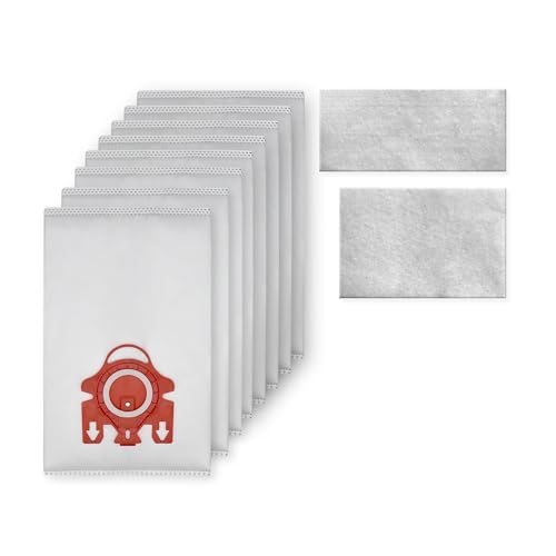 Vacuum Cleaner Dust Bags with Filters – Replacement for FJM Complete C1, Compact C1 & C2 Series – S6000, S4000, S700, S500, S300 – 8 Pack Bags + 2 Filters - size: 8 Pack