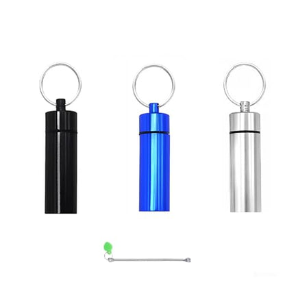 3 Pack Leak-Proof Bottle Portable Pepper Shaker Waterproof Aluminum Container for Outdoor Camping Trips Travel