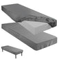 Baderke 75" x 31"x 9'' Cot Sheet (Sheet Only) Compatible with Narrow Twin Mattress Camp Bunk Beds RVs Microfiber Sheet for Bunk Guest Beds Army Cots Trifold Mattress(Dark Gray,2 Pack) - color: Dark Grey